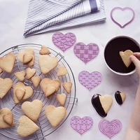 3D Szív sütikiszúró 6+1 darab