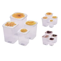 Ételtároló szett, fedővel 4 részes