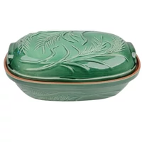 Zöld római tál búza mintás 5 liter