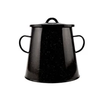 Fekete zománc zsírosbödön 5 liter