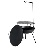 Tűztér,bográcstartó, grillező, hússütő tárcsa szett