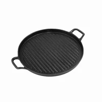 Kerek, füles öntöttvas grill lap