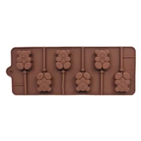 6 részes macis szilikon nyalóka forma