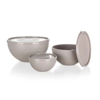 Műanyag tálka szett fedővel 3 darab (0.5-1.2-2.5 liter)