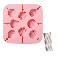 Szilikon jégkrém,nyalókaforma 8 részes(pálcikával)