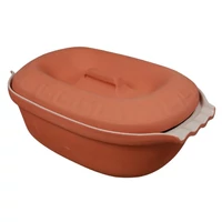 Belül mázas agyag római tál 5 literes