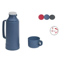 Üvegbetétes termosz, bögrével 1 literes