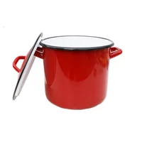 Piros zománcozott fazék 4 Liter