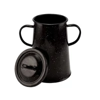 Fekete zománc zsírosbödön 2 liter