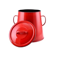 Piros zománc zsírosbödön 10 liter