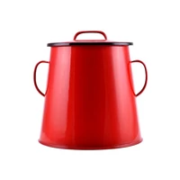 Piros zománc zsírosbödön 5 liter (2.O.)