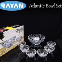 Üvegtál, kompótos készlet 6+1 darabos