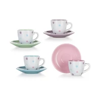 Pöttyös csésze+csészealj 4 darab (100ml)