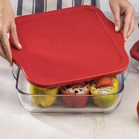 Szögletes sütőtál, fedővel 1950 ml