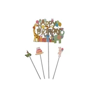 Állatos szülinapi tortadísz 4 darab