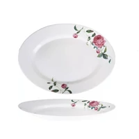 Rózsamintás ovális tányér 35 cm