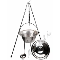 30 literes vasbogrács(1.2mm)+150 cm állvány szett(5részes)