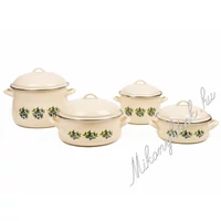 Kökénymintás bonyhádi zománcos edénykészlet