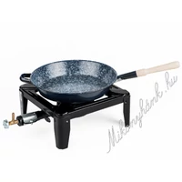 Kemping szett fanyelű zománcozott szeletsütővel