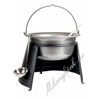 30 literes natúr vasbogrács+44 cm -es lángőr szett(4részes)