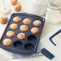 Bevonatos nagy muffin sütőforma 12 részes