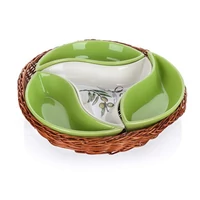 Olíva tálaló kosárban 4 részes 23 cm