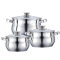 Üvegfedős edénykészlet 2.9 - 3.9 - 6.5liter