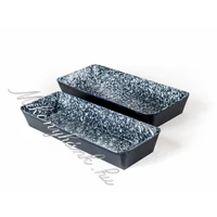 Hagyományos zománcos téglatepsi 35.5cm x 17cm