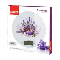 Levendula üveglapos,digitális mérleg 5kg