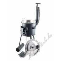 36cm Hosszú lábú bográcsház + rozsdamentes serpenyő 37 cm/1.2mm (9 részes