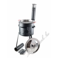 39cm Hosszú lábú bográcsház + Füles vas hússütő 41cm  9részes