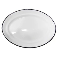 Zománcozott OVÁLIS tálalótányér 36cm