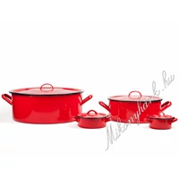 Bonyhádi zománcozott lábas,fedővel 2.75 Liter