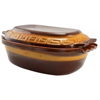 Mázas agyag római tál 6liter