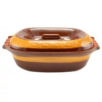 Mázas agyag római tál 5liter