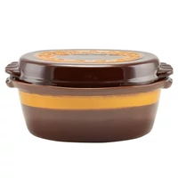 Agyag római tál mázas 4.5 literes