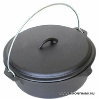 Öntöttvas bogrács-lábas+fedő 5.5 liter