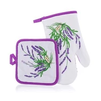 Levendula sütőkesztyű és alátét