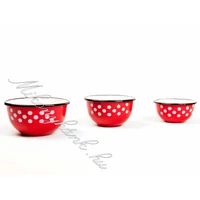 Zománcos pöttyös müzlistál 14 cm