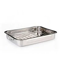 Rozsdamentes tepsi ráccsal 36 x 23 cm