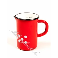 Zománcos mércés magas kiöntő 1 liter