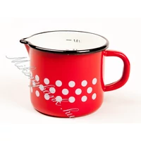 Zománcozott pöttyös mércés bögre 0.6 liter