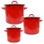 Piros zománcozott fazék 15 Liter