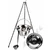20 literes inox bogrács(0.6mm)+120 cm állvány szett(5részes)