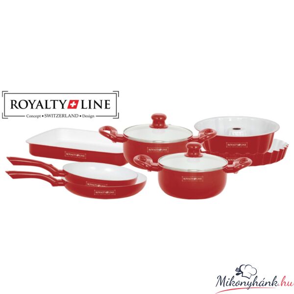 Royalty line  kerámia bevonatos edény és sütőtál készlet 9 részes