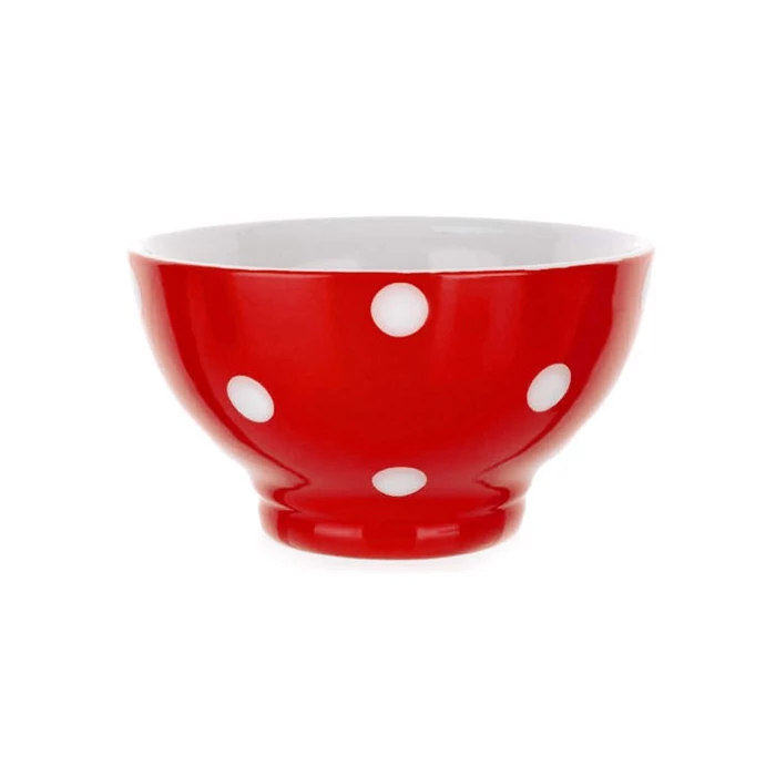 Piros pöttyös müzlis tál 13cm